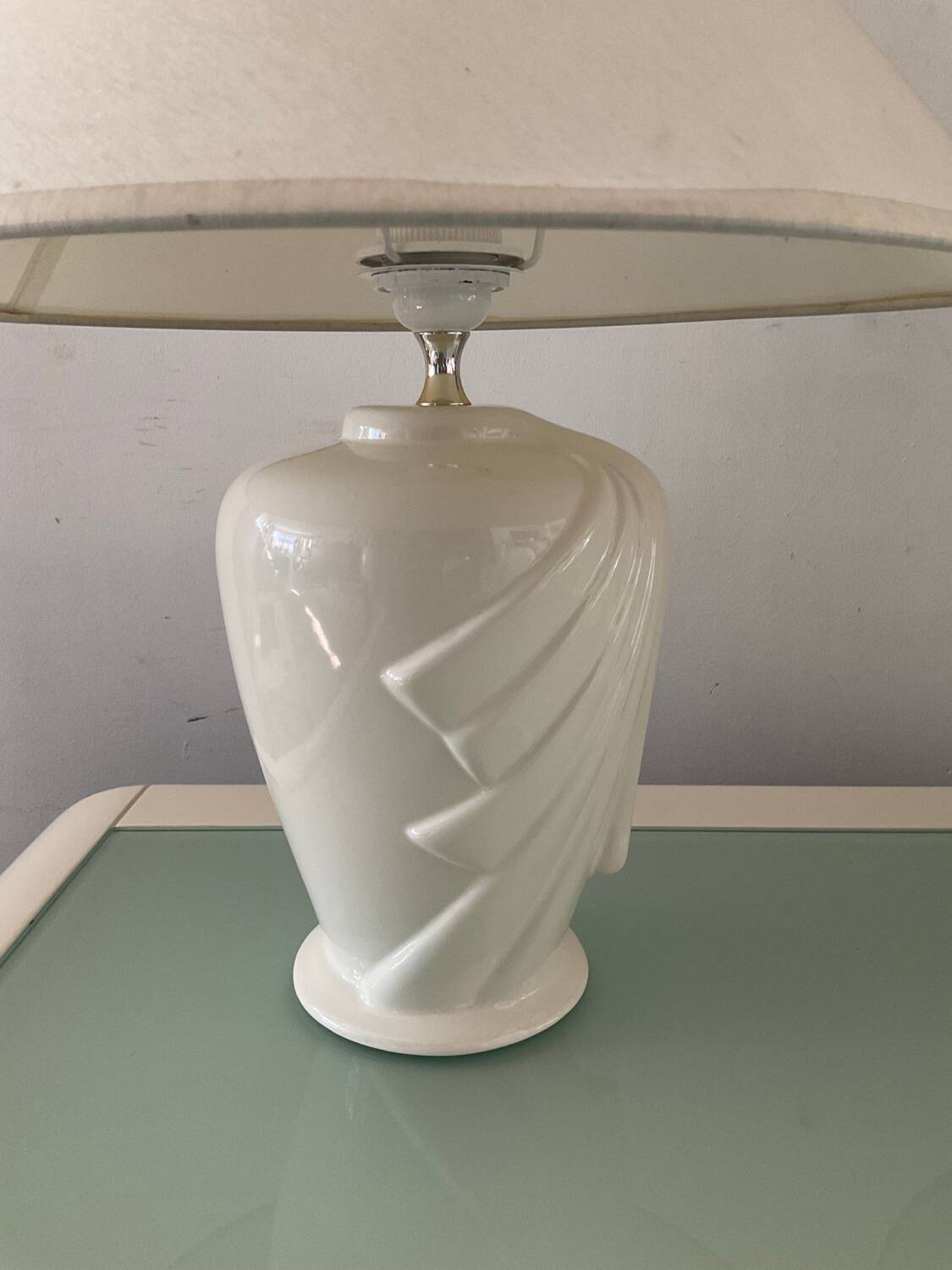Paire de lampes vintage en céramique