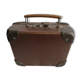 Old metal cardboard suitcase
