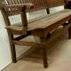 Louis XVI style bench in massive mahogany 20century Double bench