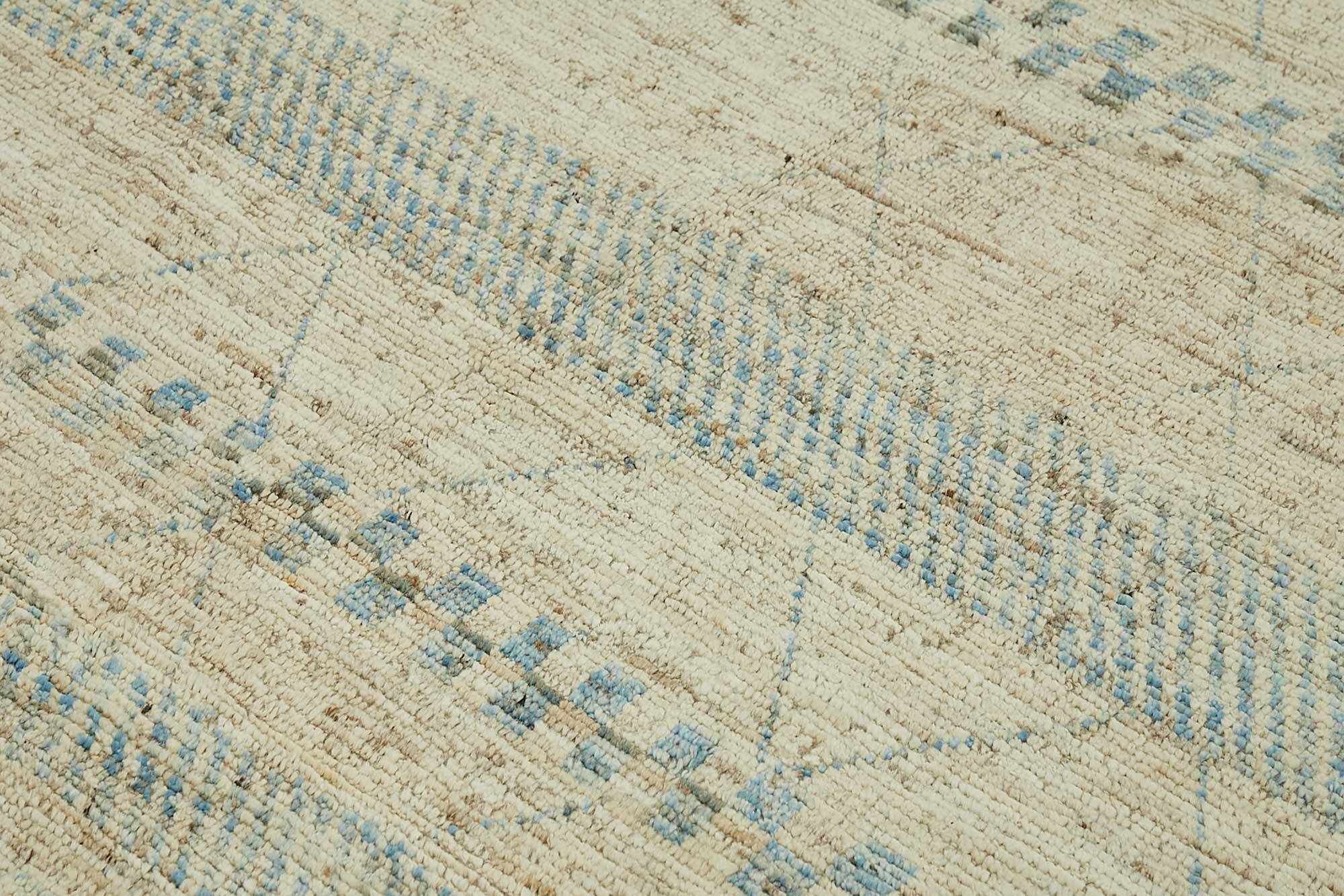 Handwoven Tribal One of a Kind 253 cm x 299 cm Beige Wool Carpet