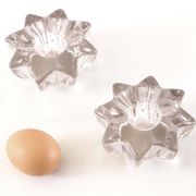 Pair of small crystal candlesticks