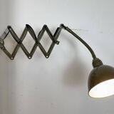Green Industrial Military Gooseneck Scissor Wall Lamp from Elektroinstala,