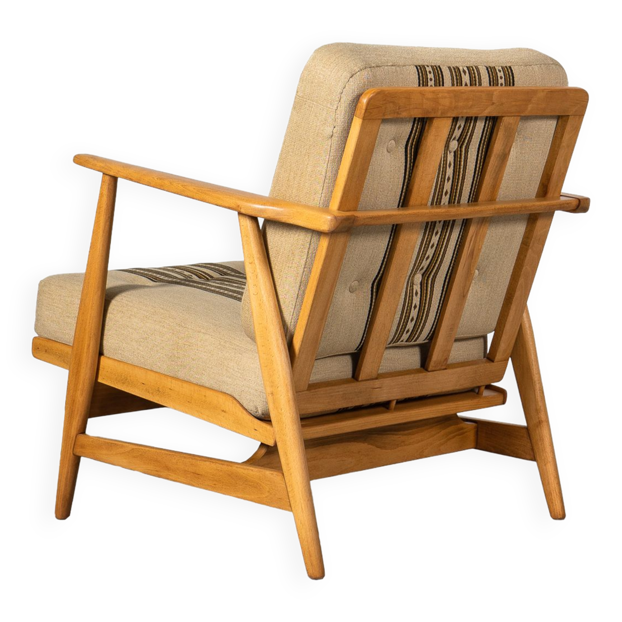 Fauteuil danois du milieu du siècle en hêtre, vers 1960, Danemark