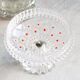 Vintage transparent crystal glass decorative plate, Italy, 1960s.