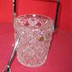 Seau à glace en verre moulé avec pince à glaçon