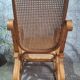 Rocking-chair style Thonet hêtre courbé & cannage – années 60