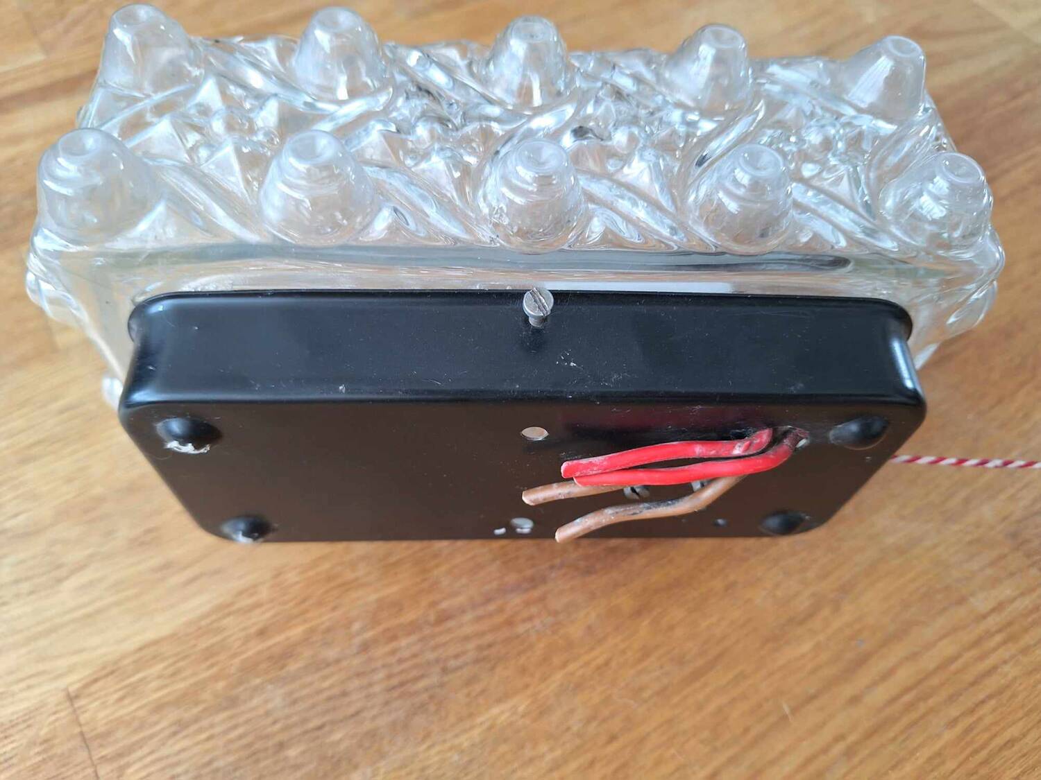 Vintage wall light, old textured glass light fixture, reading light