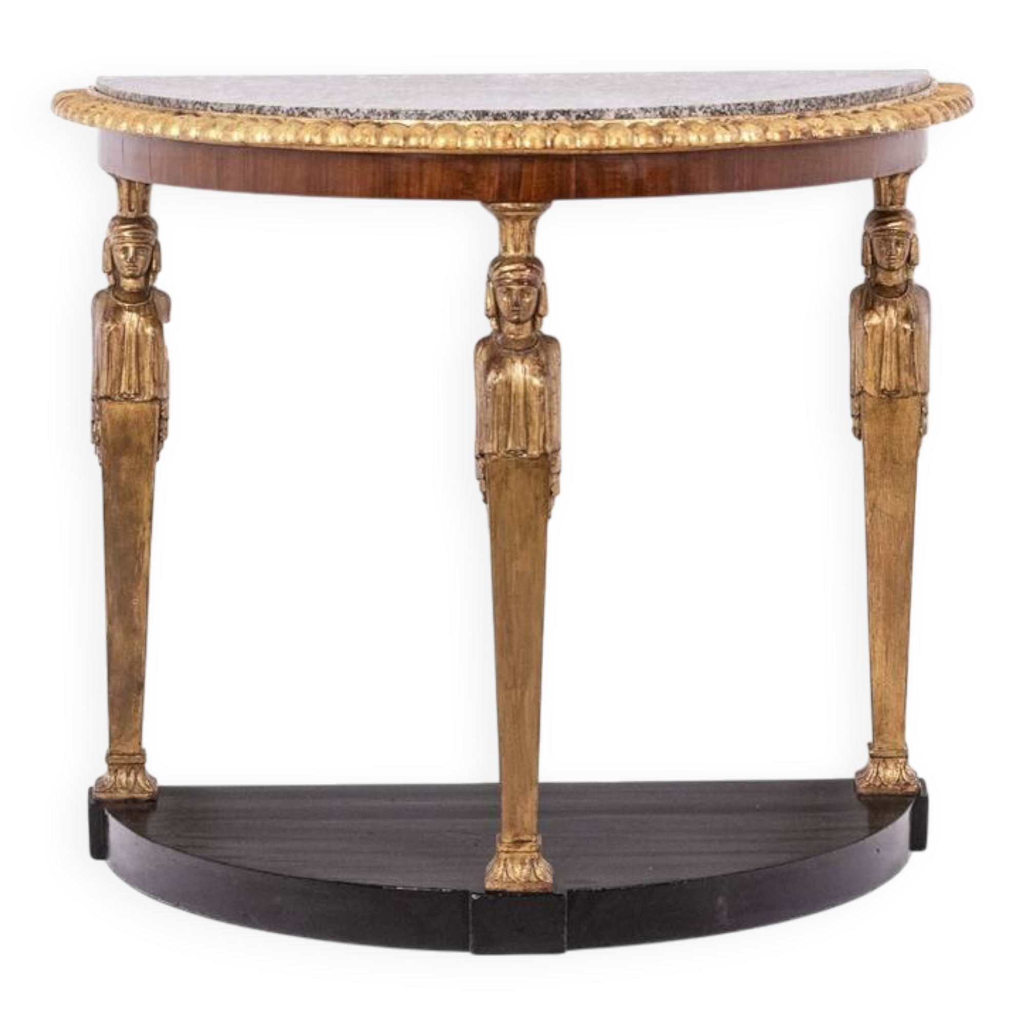 Empire style console with caryatid decoration. Circa 1880.