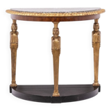 Empire style console with caryatid decoration. Circa 1880.