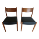paire de chaises scandinaves style Fristho Franeker, assises rénovées