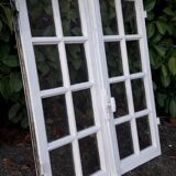Fenêtre chêne H96,9xL81cm ancienne petits carreaux