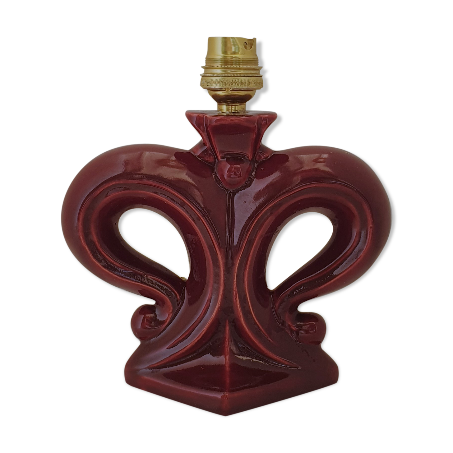Stylized ceramic décor lamp foot