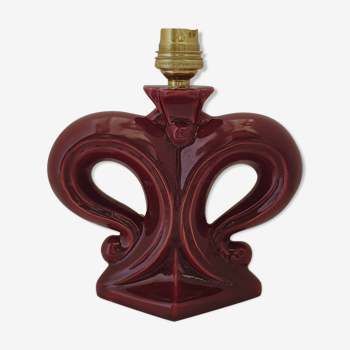 Stylized ceramic décor lamp foot