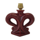 Stylized ceramic décor lamp foot