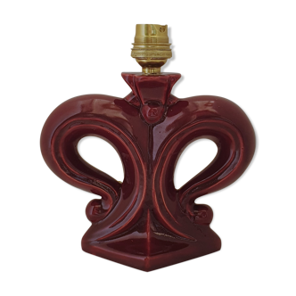 Stylized ceramic décor lamp foot