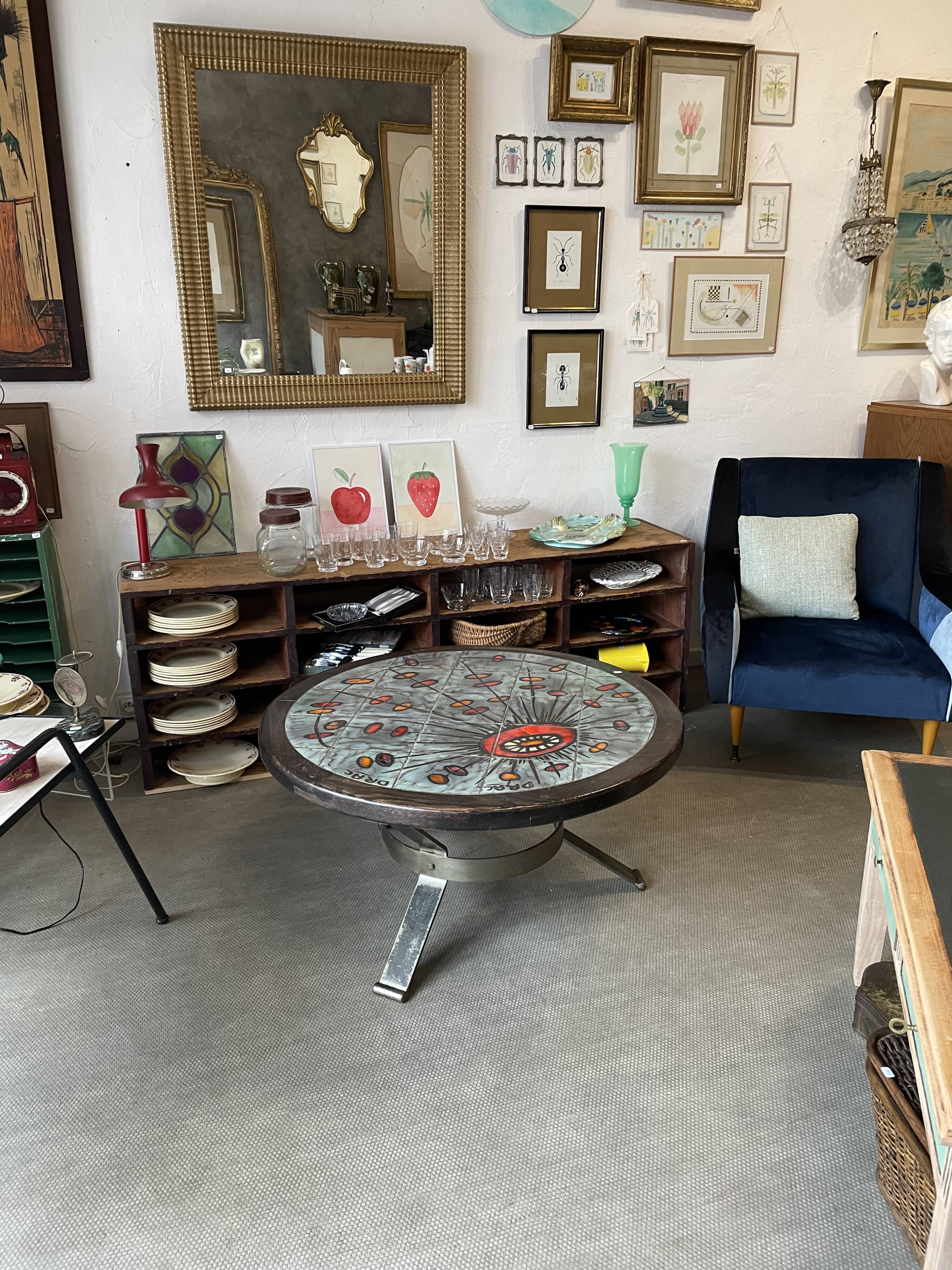 Vintage coffee table Vallauris Drac