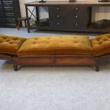 Studded leather bench circa 1920