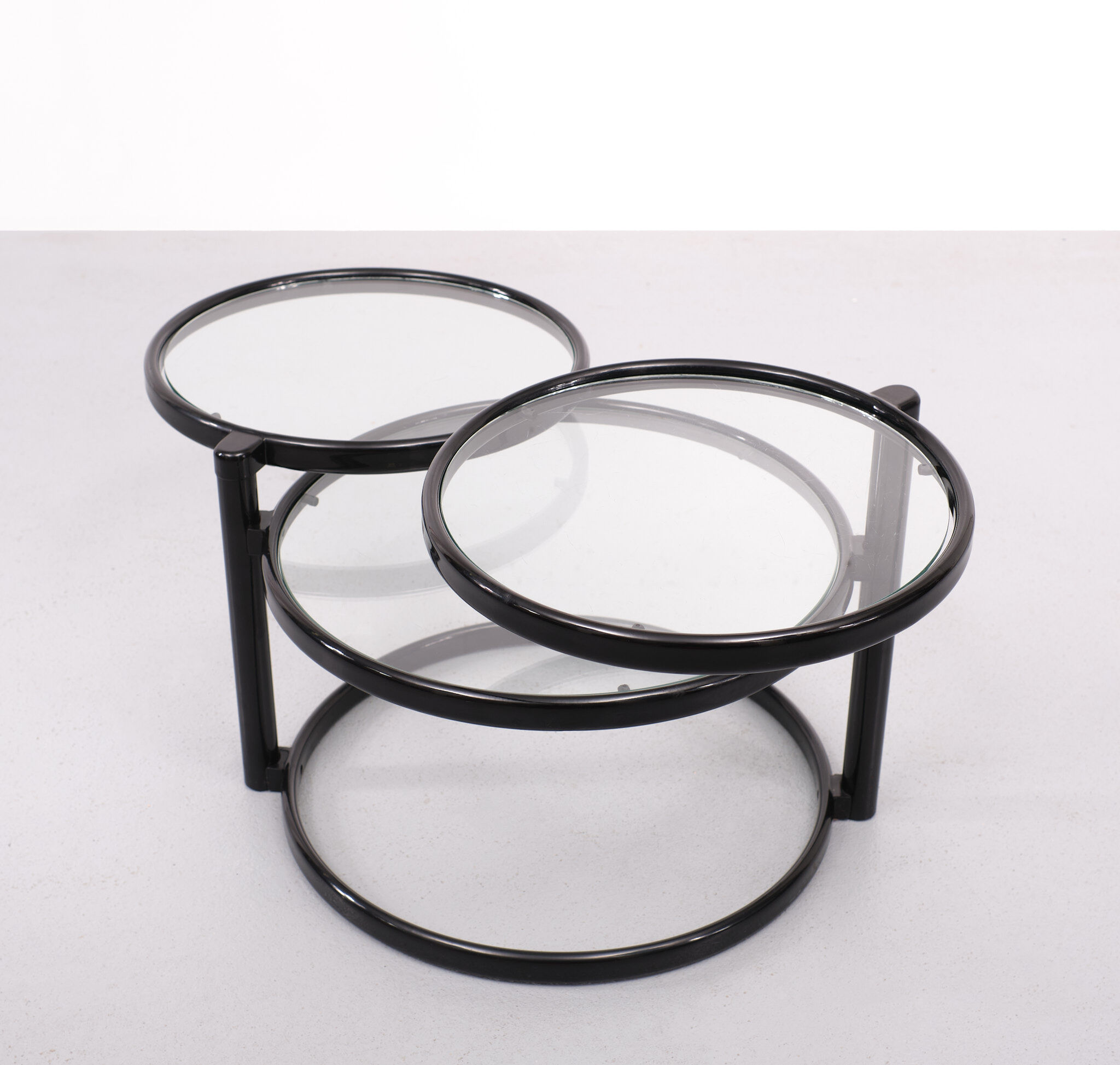 Black swivel coffee table