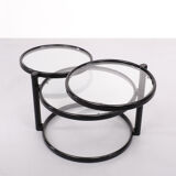 Black swivel coffee table