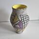 Glazed ceramic vase "fat lava" with abstract decoration Signed Marius Bessone