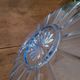 Round blue glass plate
