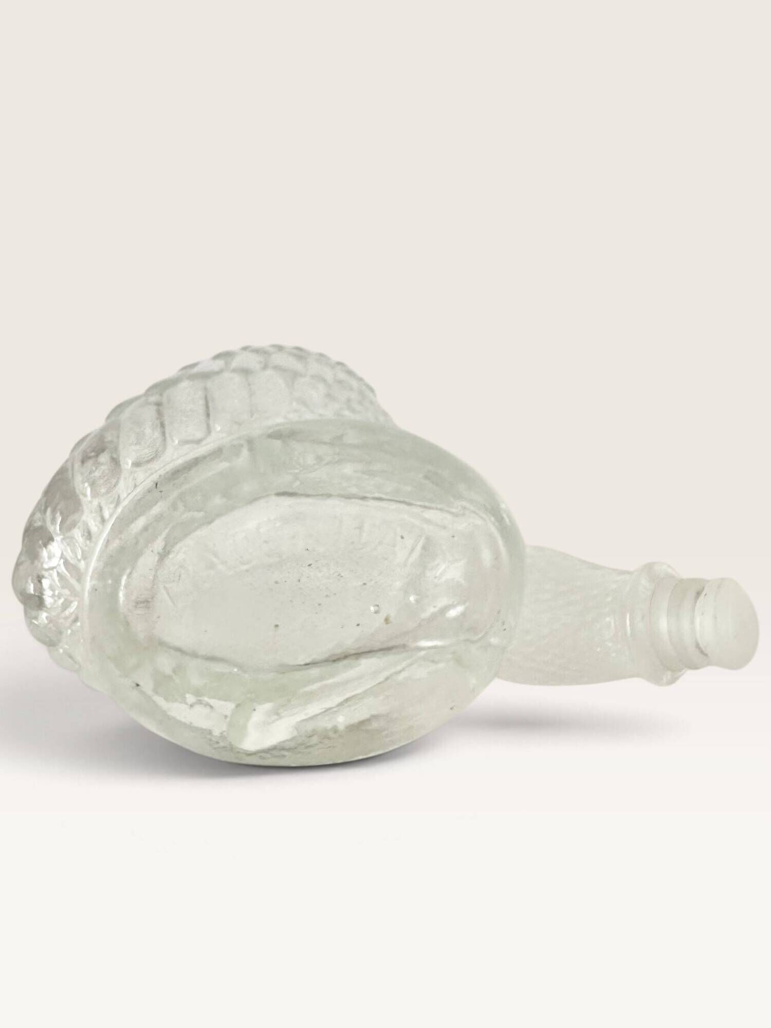 Moulded glass duck carafe
