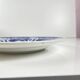 Set of 10 blue earthenware dessert plates with floral and bird decoration