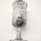Service of 6 glasses on foot in baroque deco marble