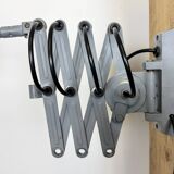 Grey Industrial Scissor Wall Lamp from Elektroinstala, 1960s