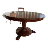 Round table, mahogany pedestal table
