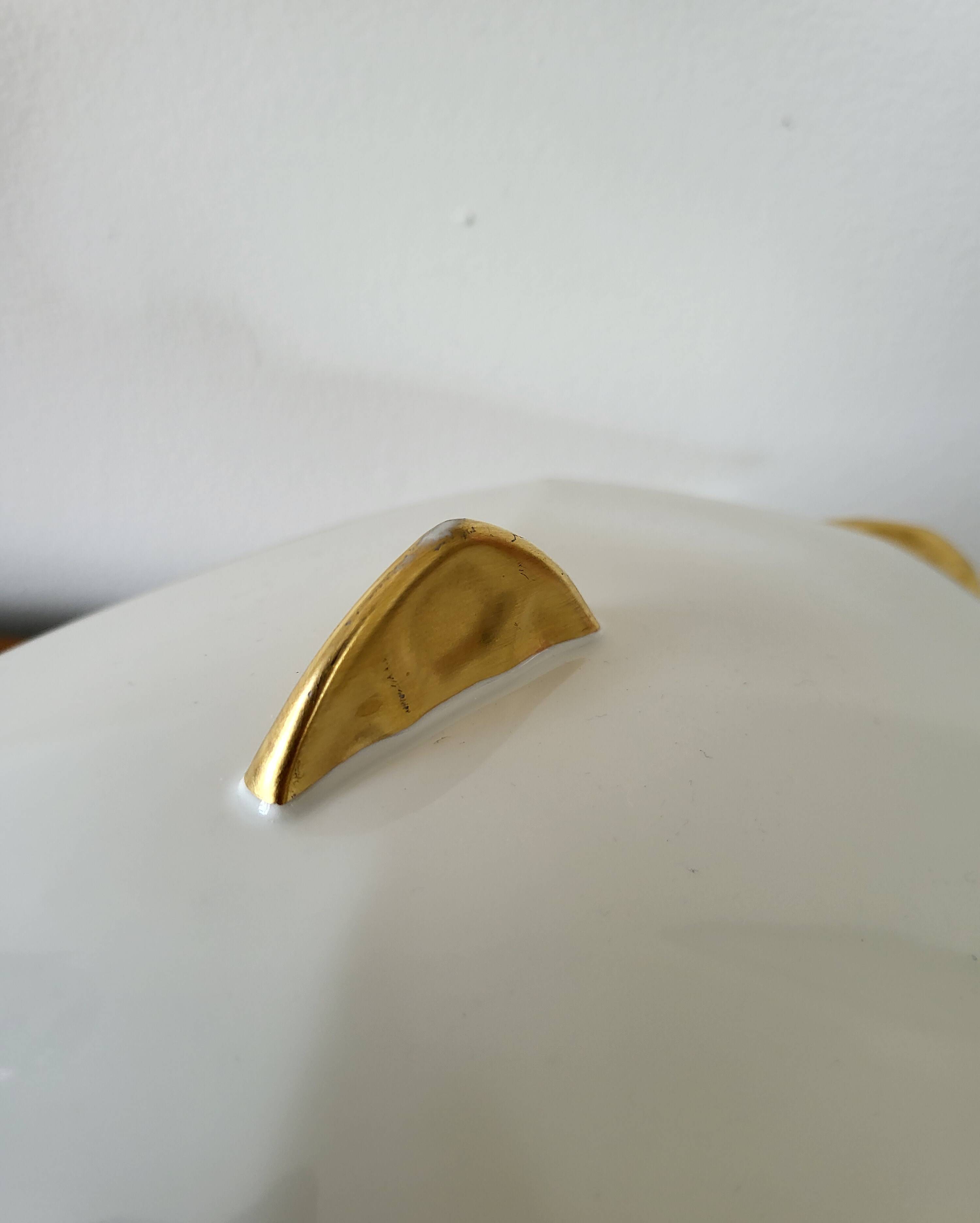 Vegetable dish in Limoges porcelain by Jean Boyer