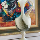 Vase pichet florentin en verre murano et opalin, 1955