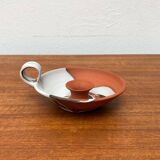 Workshop pottery candlestick from mid-century German with bird motif by Töpferei Bücking Börnsen, 1960s.