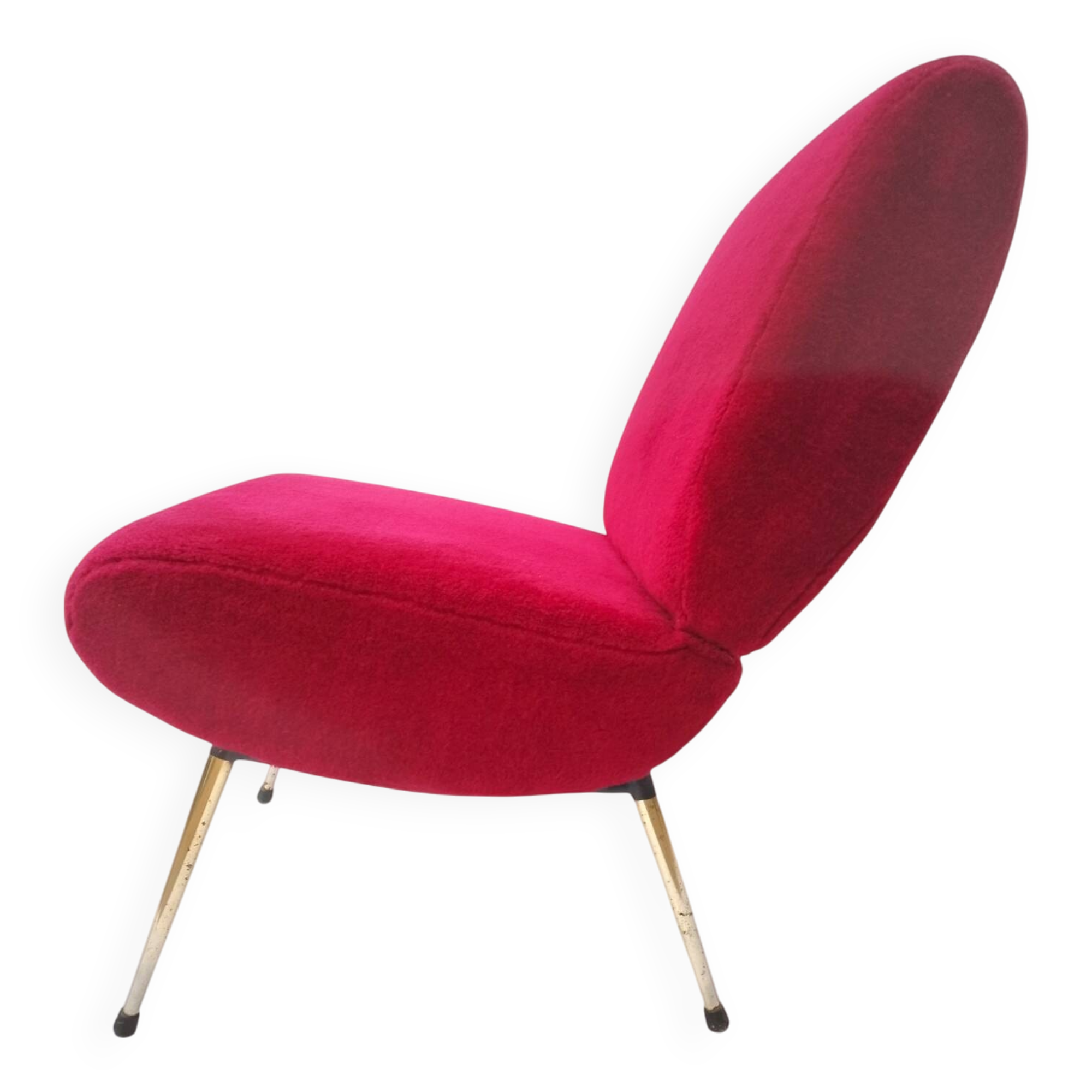 Vintage "Kiss" raspberry armchair