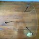 Set of trundle coffee tables in glass and brass