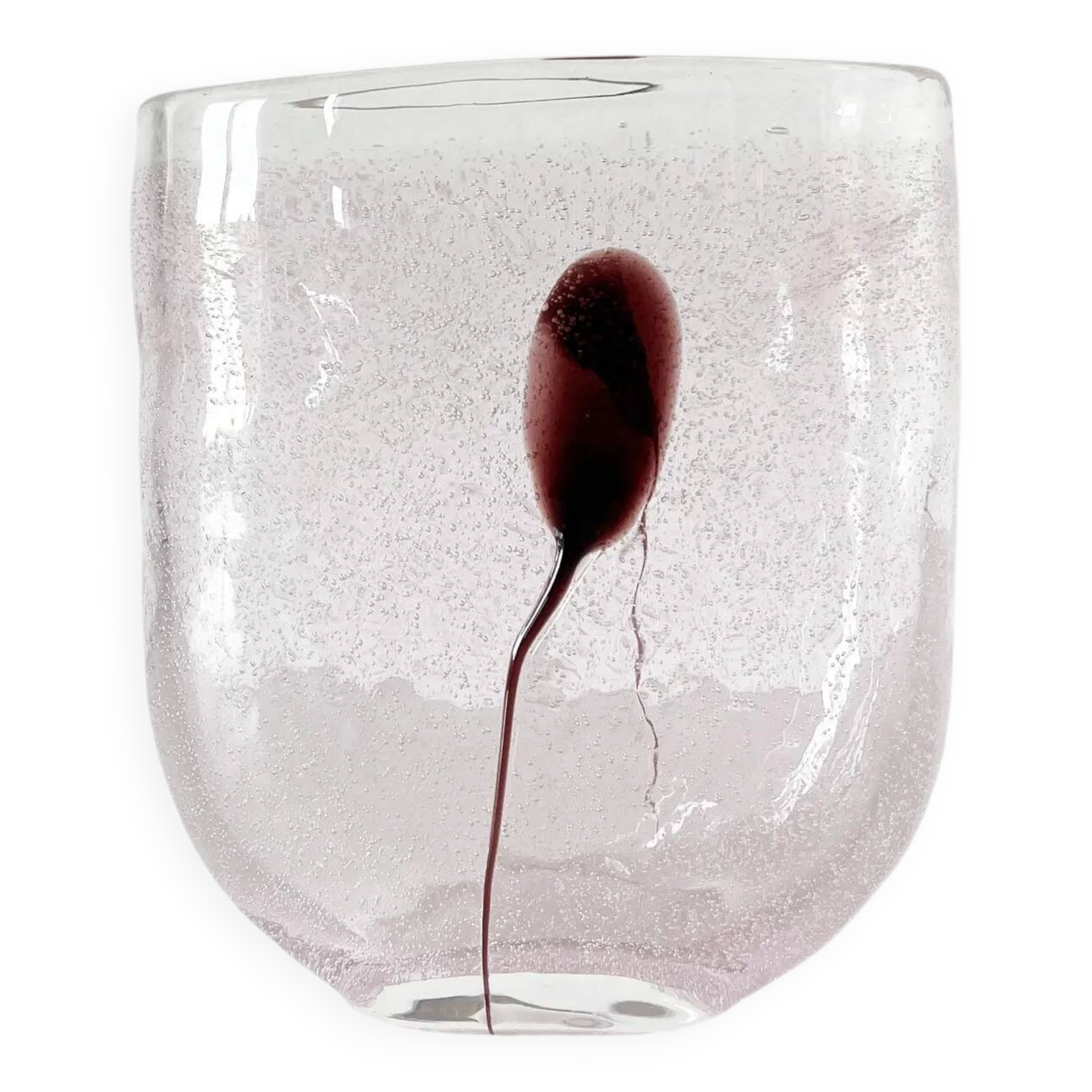 Bubble glass vase Kosta Boda Sweden 1980