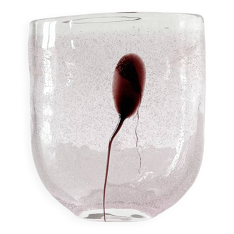 Bubble glass vase Kosta Boda Sweden 1980