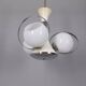 Vintage Space Age Italian Chandelier with Glass Lights, 1970s