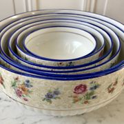 Salad bowls trundle porcelain limoges 50s