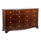 Rosewood “trompe l’oeil” sideboard. 1950s