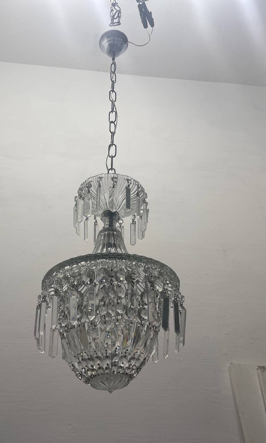 Crystal Murano Glass Light Pendant 1950’s