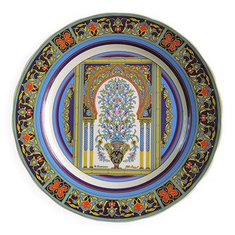 MOHAMMED TEMMAM (1915-1988) plate. Ceramic ALGERIAN SCHOOL