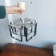 Lampe Cube Métal Chromé Vintage 70s - Style Sciolari / Rega