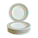 Lot de 6 assiettes à dessert italiennes 20cm