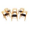 Ensemble de 6 fauteuils "Marocca" de Vico Magistretti pour De Padova, Italie 1980