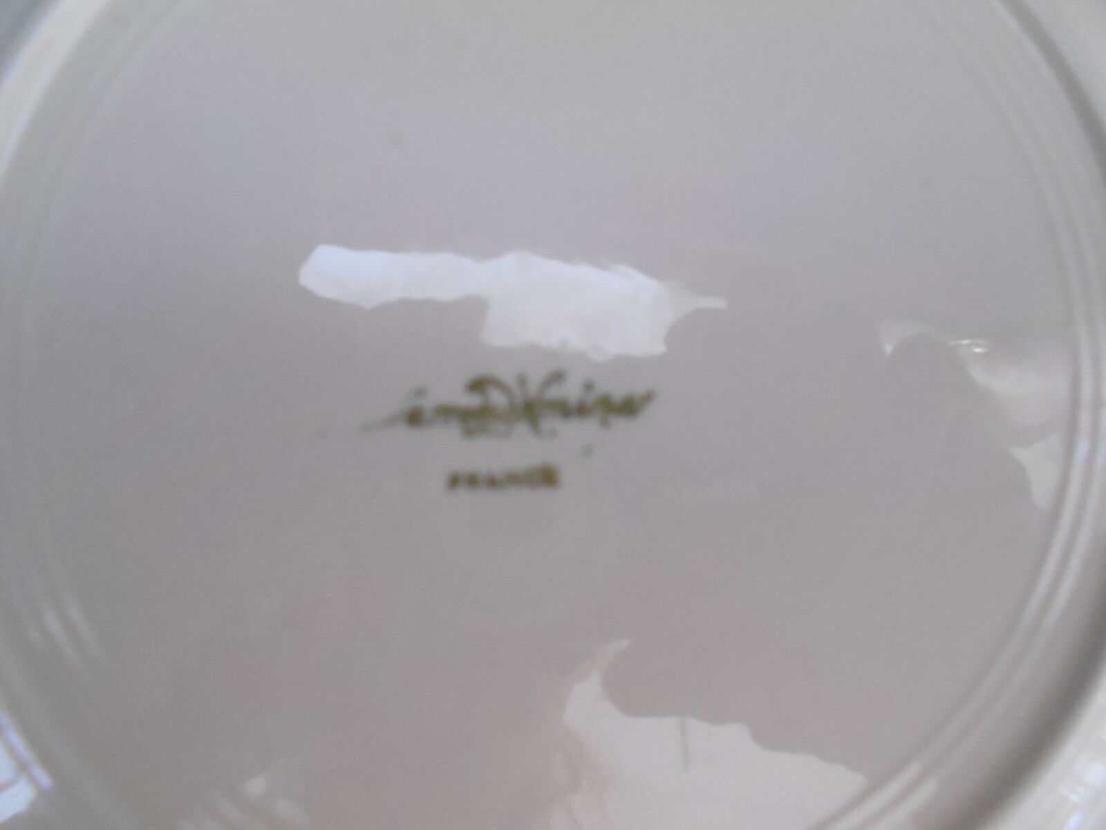 Set of 3 ivory soup plates SARREGUEMINES