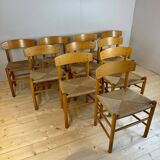 Set of ten 'J39' chairs, Børge Mogensen for FDB Møbler, 1960
