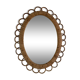 Miroir rotin forme fleur