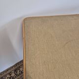 Vintage Rattan/Bamboo Dining Table with Compass Legs 1950s