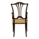 Hepplewhite armchair in hardwood on delicate legs with original seat.